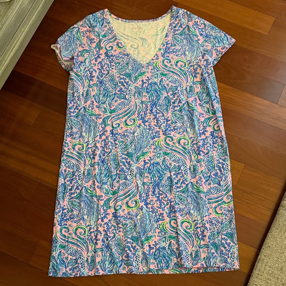 Lilly Pulitzer Vibrant Blue and Pink Mini Dress